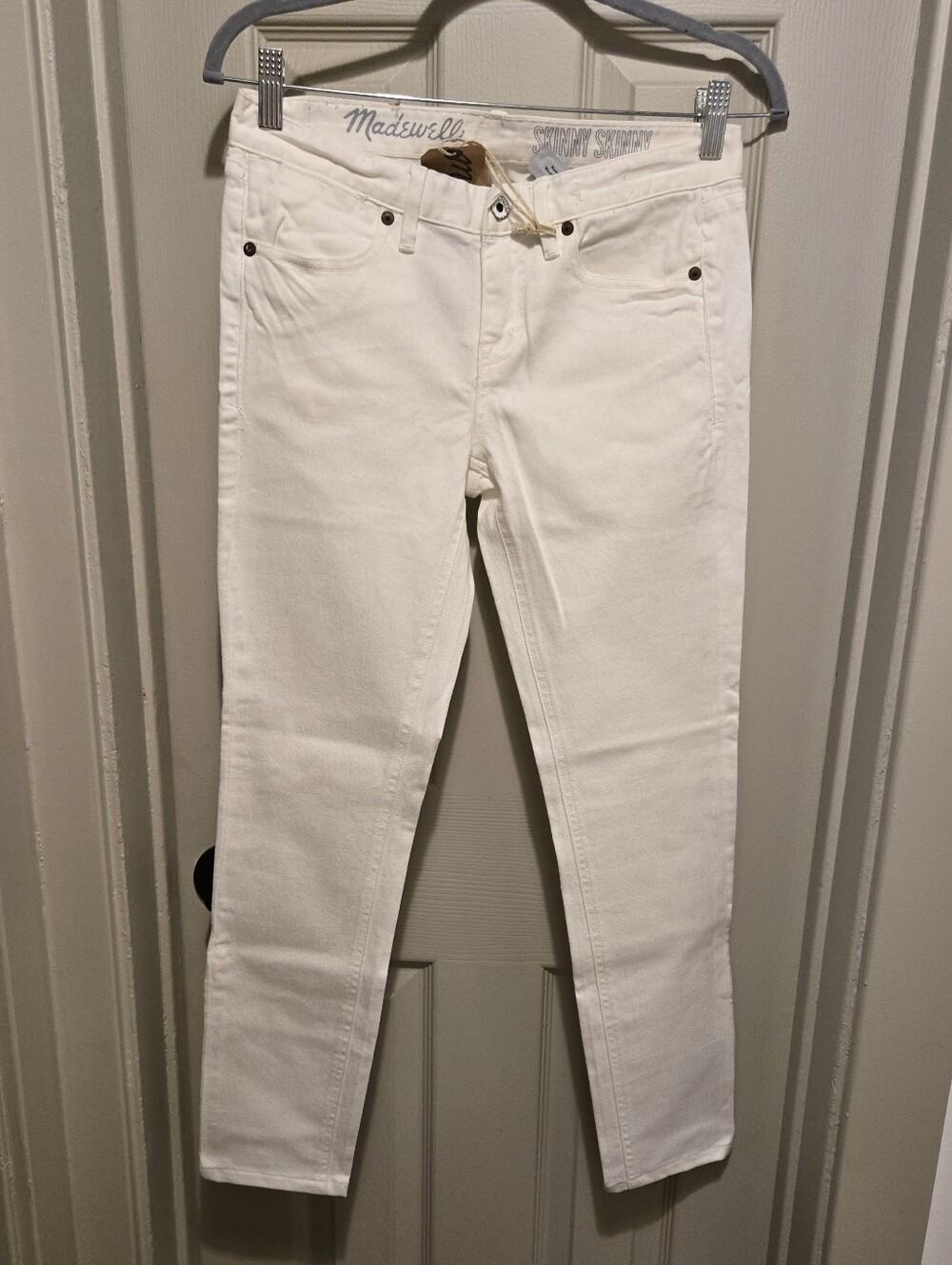 Madewell Skinny Skinny White Jean Sz 26×32